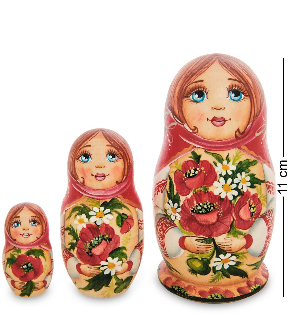 МР-16/25-A Матрешка 3м «Мария с маками»