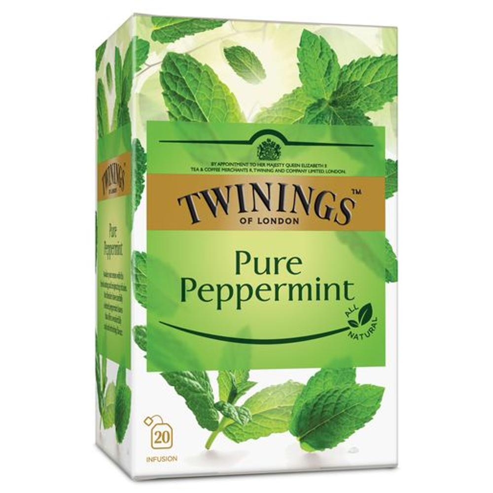 Чай травяной Twinings Pure Peppermint чистая мята 20 пакетиков, 40 г (из Финляндии)