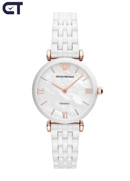 Emporio Armani AR1486 Ceramica женские наручные часы — белая керамика и перламутровый циферблат