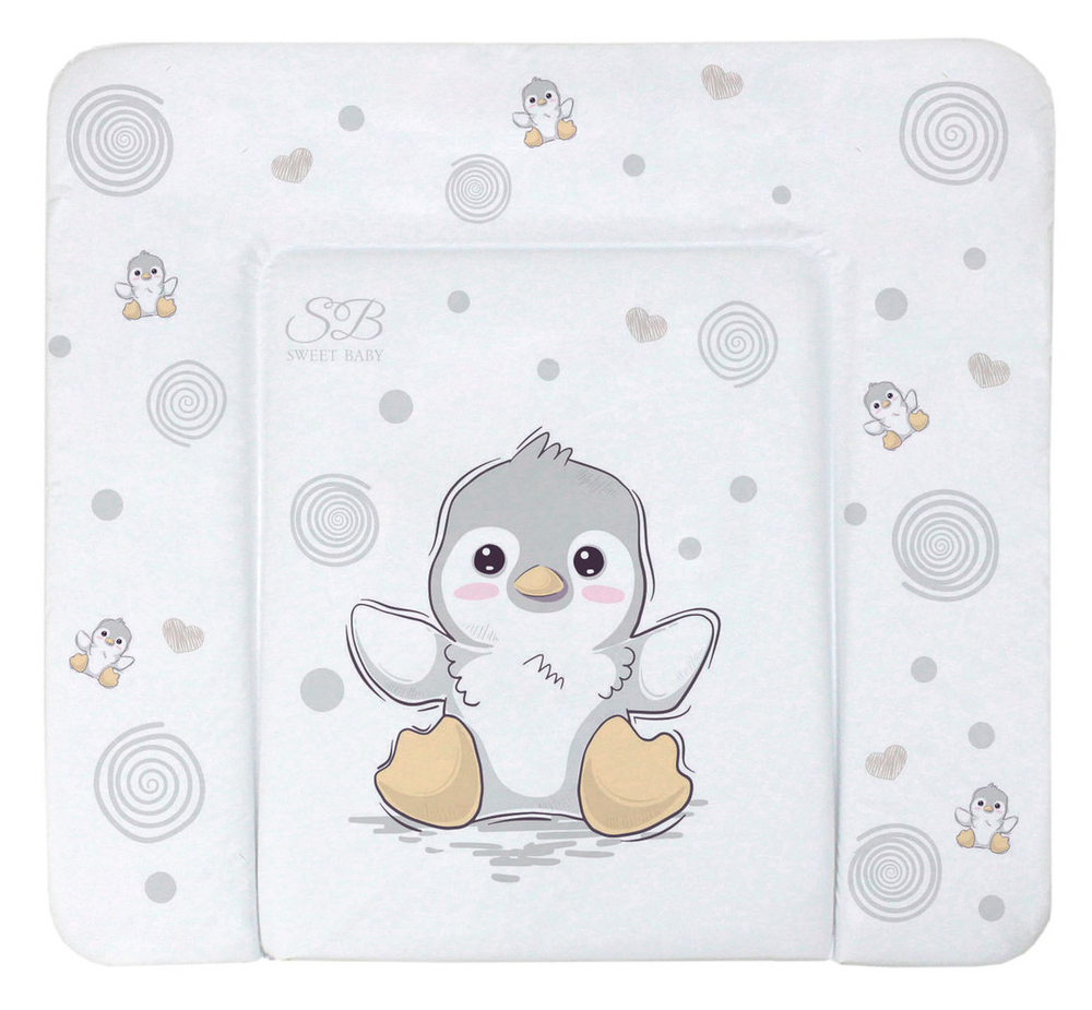 Пеленальный матрасик 80х71 Sweet Baby Pinguino New Grigio (пингвин серый)