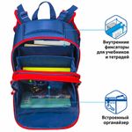 Ранец BRAUBERG PREMIUM, 2 отделения, с брелоком, дополнительный объем, для мальчиков, "Гоночный клуб", 38х29х18 см, 227819