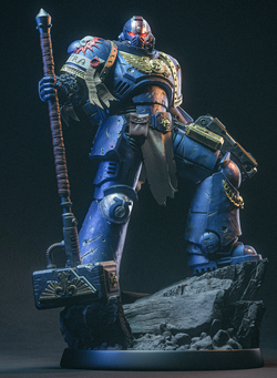 Фигурка, капитан Деметриан Титус, Warhammer 40 000, высота 10 см, под покраску