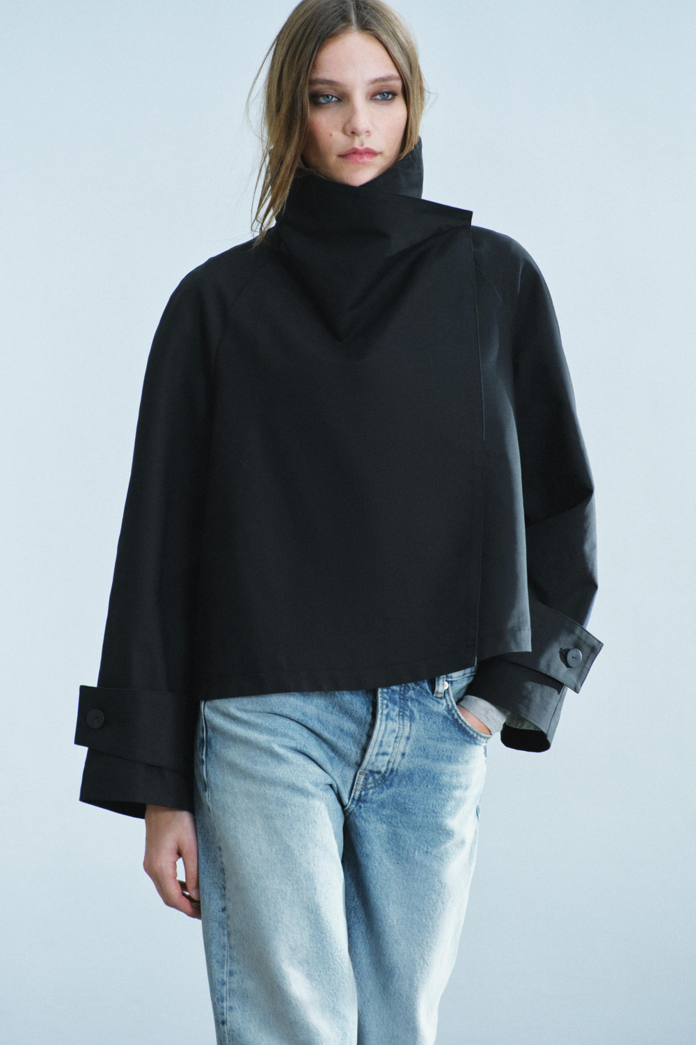КОРОТКИЙ ТРЕНЧ С ВЫСОКИМ ВОРОТНИКОМ — ZW COLLECTION — ZARA