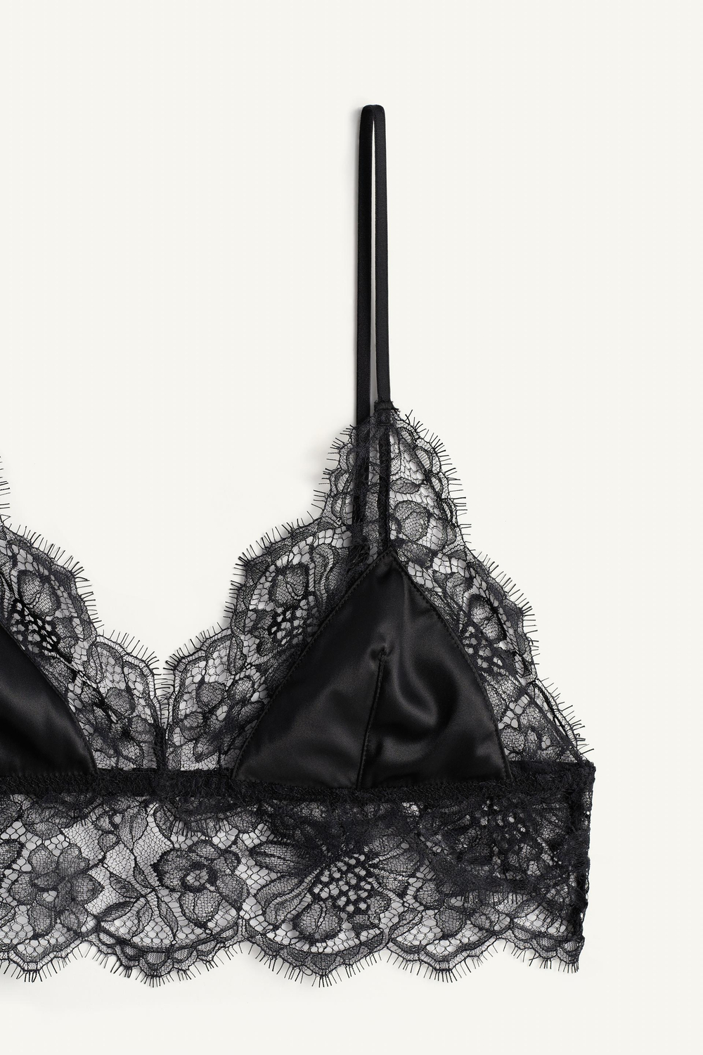 ZARA БЮСТГАЛЬТЕР-БАНДО С КРУЖЕВОМ - LIMITED EDITION, ЧЕРНЫЙ