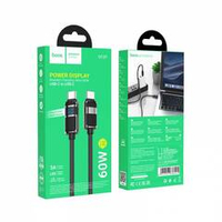 Кабель Type-C на Type-C 60W Hoco U137 с дисплеем (black)