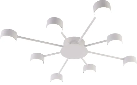 Люстра потолочная Rilon GX3701-8 WT, 8×15 Вт, белая