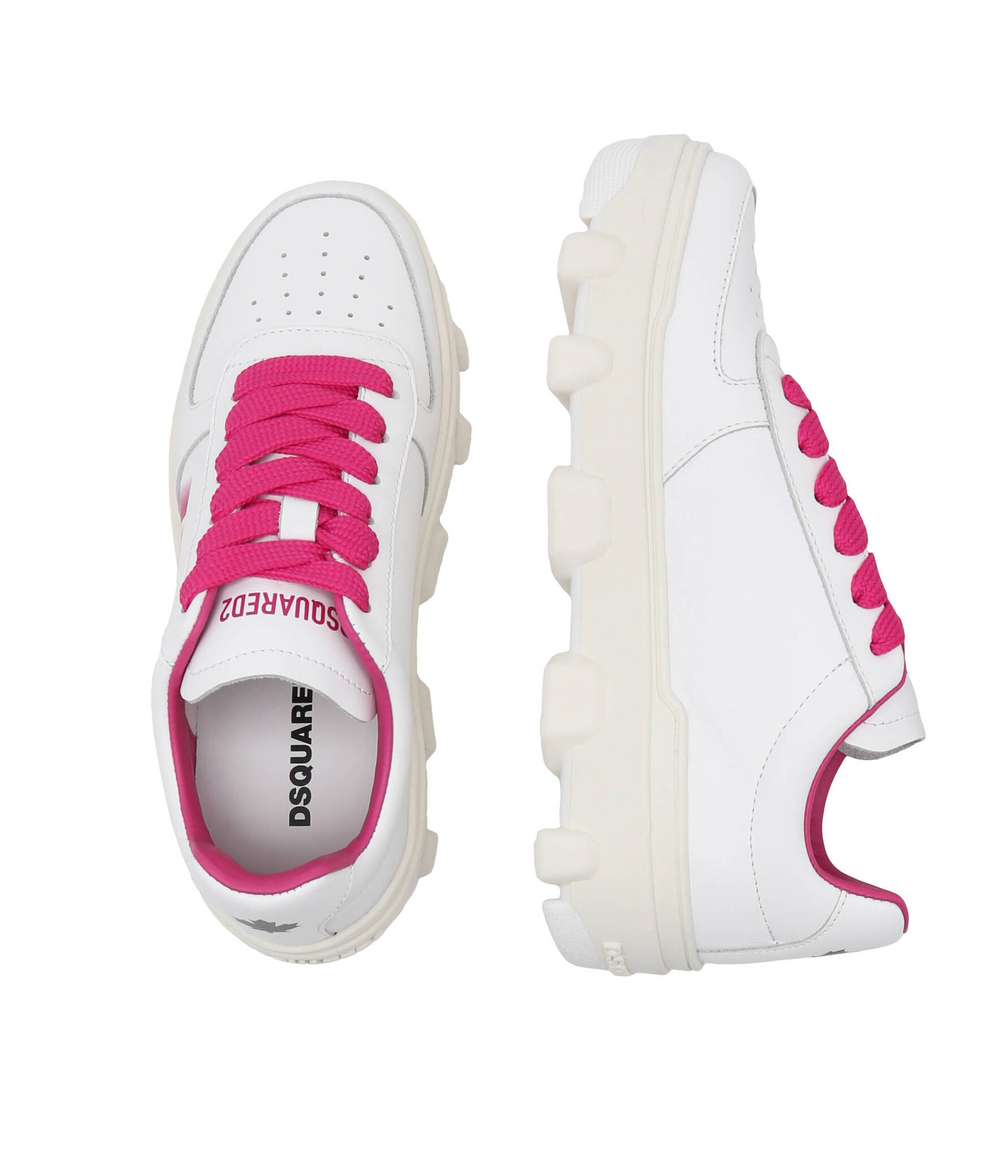 Кожаные кроссовки Dsquared2 - белый(SNW0334 01507270)