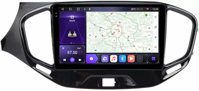 Магнитола для Lada Vesta 2015-2022, Vesta Cross - Kuberg OL-9061 QLed+2K, Android 12, Быстрая, CarPlay, 4G SIM-слот