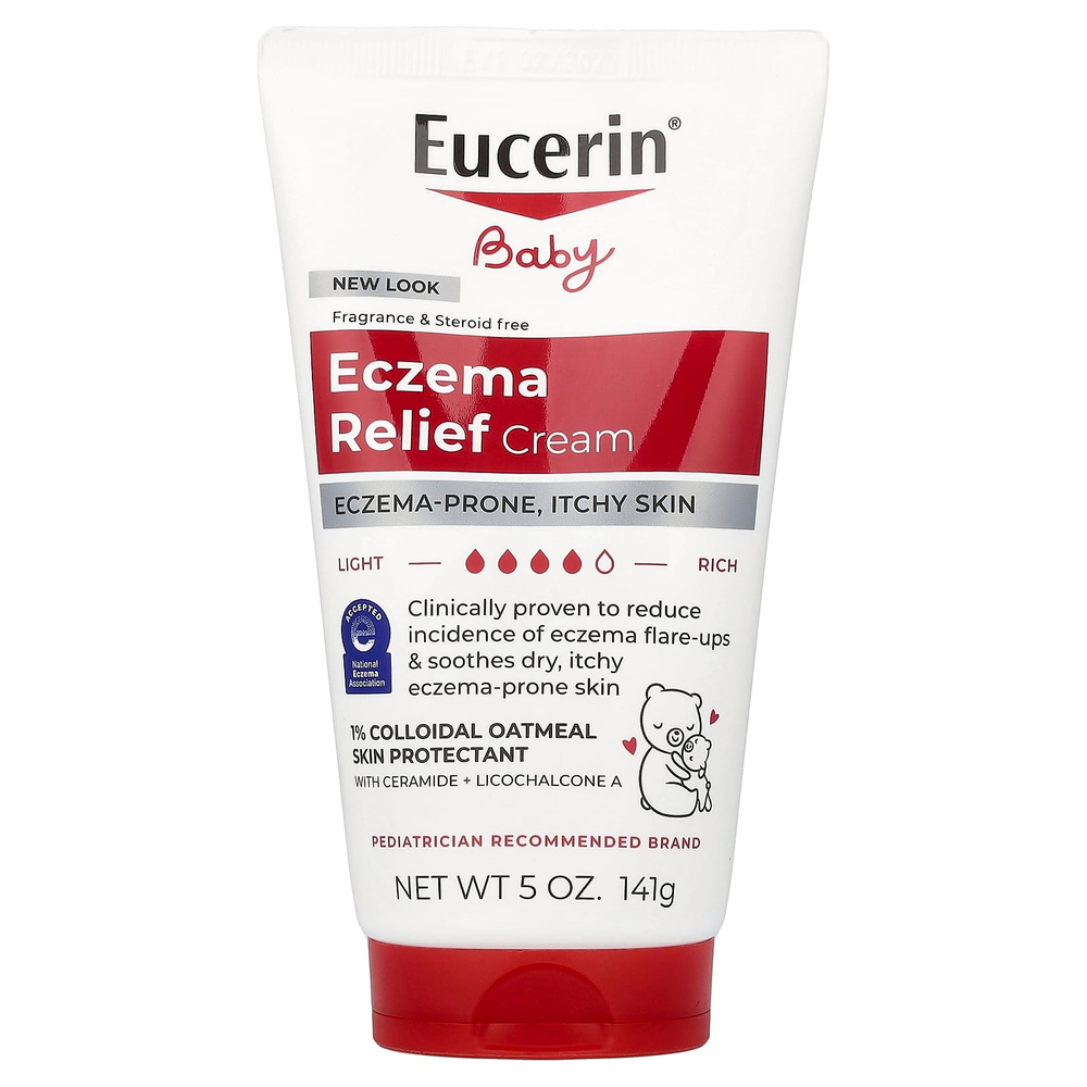 Eucerin, Baby, крем против экземы для детей, без отдушки, 141 г (5 унций)