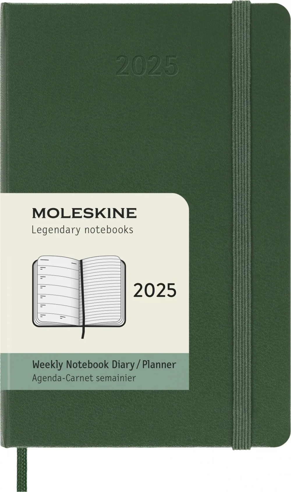 Еженедельник Moleskine Classic (DHK1512WN2) 9х14см твердая обложка зеленый