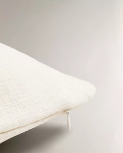 ZARA HOME НАВОЛОЧКА ДЛЯ ДЕКОРАТИВНОЙ ПОДУШКИ С ПРИНТОМ "КРАБ", ЖЕЛТОВАТО-БЕЛЫЙ