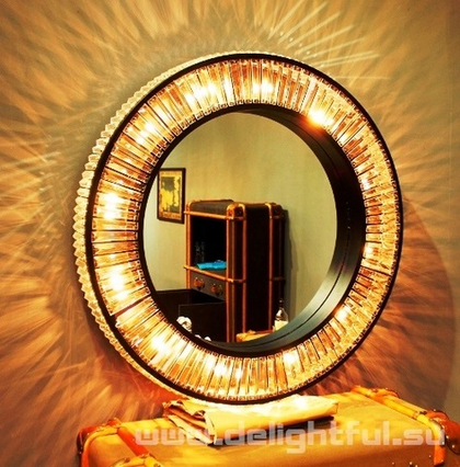 светильник  WELLES CLEAR CRYSTAL ROUND Restoration Hardware