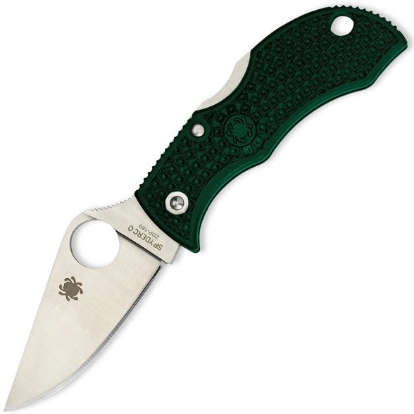 Цена наНож складной ManBug Spyderco MGREP, сталь ZDP-189 Satin Plain, рукоять термопластик FRN, (British Racing Green) зелёный