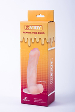 Реалистичный вибратор на присоске из кибер-кожи с выносным пультом Onjoy Remote Vibe-Dildo #1 (10 режимов) (Цвет: телесный)