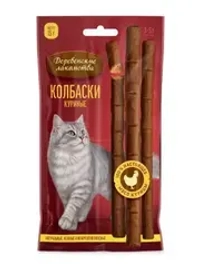 Деревенские лакомства колбаски куриные для кошек, 15г (76051479)