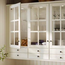 IKEA BODBYN  (ИКЕА БОДБИН)  -  Дверь стеклянная - кремовый 40x40 см