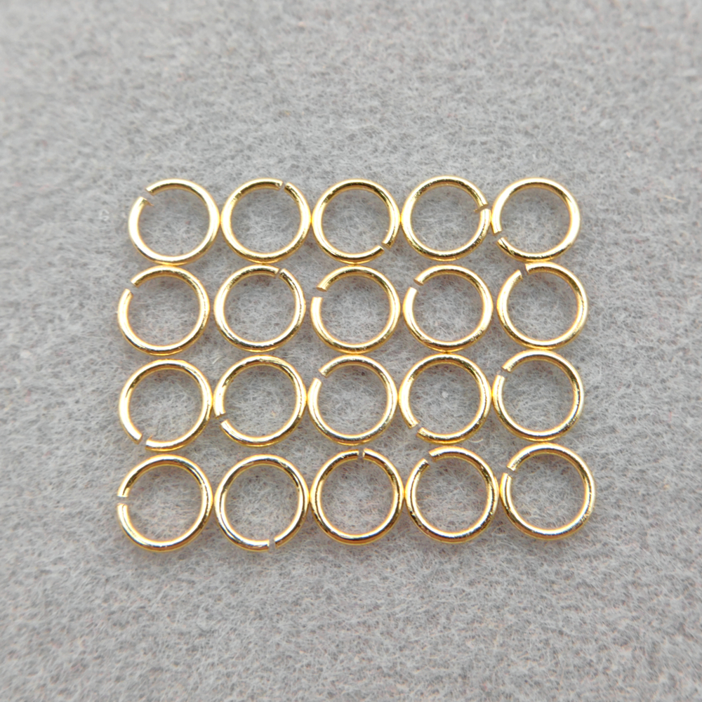 Соединительные колечки круглые, латунь/золото 18k