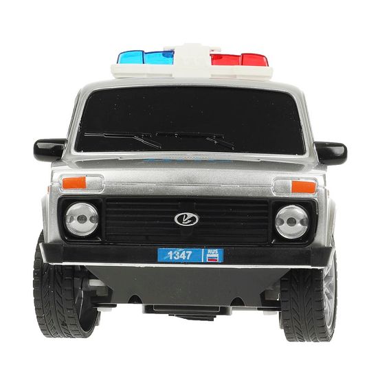 Машина р/у LADA ПОЛИЦИЯ 4x4 18 см, свет, сер, кор. Технопарк