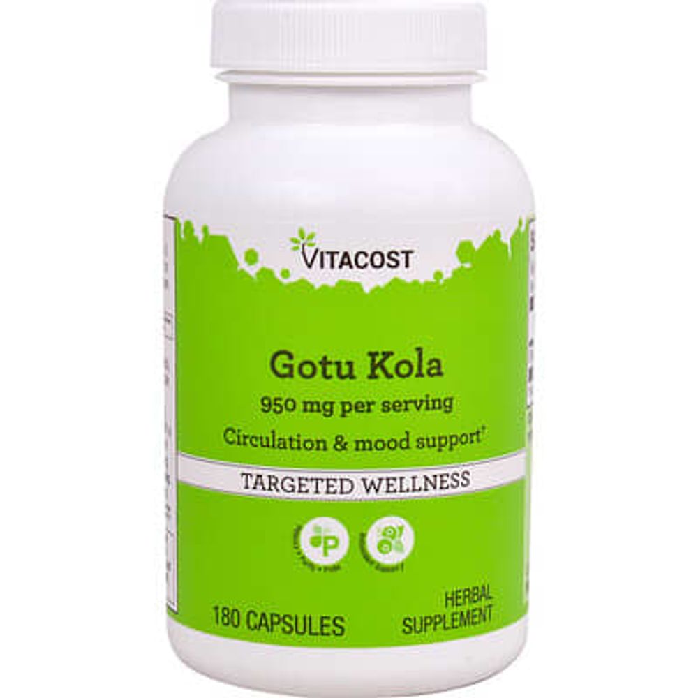 Vitacost, Gotu Kola, 950 mg per serving, 180 Capsules