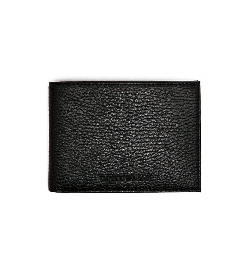 кожаный кошелек + брелок Emporio Armani - черный(Y4R222 Y068E)