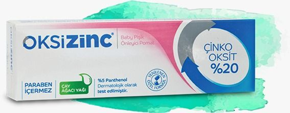 Oksizinc Крем от опрелостей Baby Rash Preventive с 20% оксидом цинка и маслом чайного дерева 100 г (Турция)