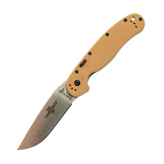 Складной нож -полу автомат Ontario RAT 1 Folder ONT/8870TN c клинком из стали AUS-8A, рукоять G10