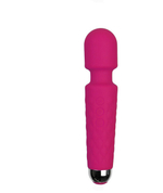 Мощный перезаряжаемый силиконовый массажер Super Powerful Massage Wand (розовый) (Цвет: розовый)