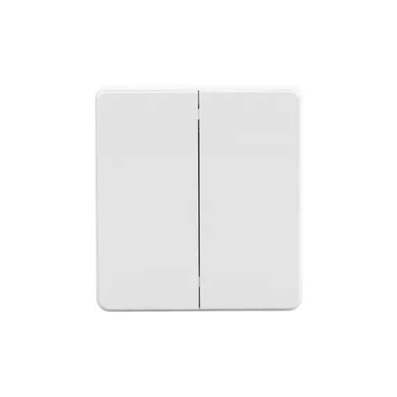 Переключатель проходной двухклавишный KRANZ Miele Round Перламутр KR-78-0709-1
