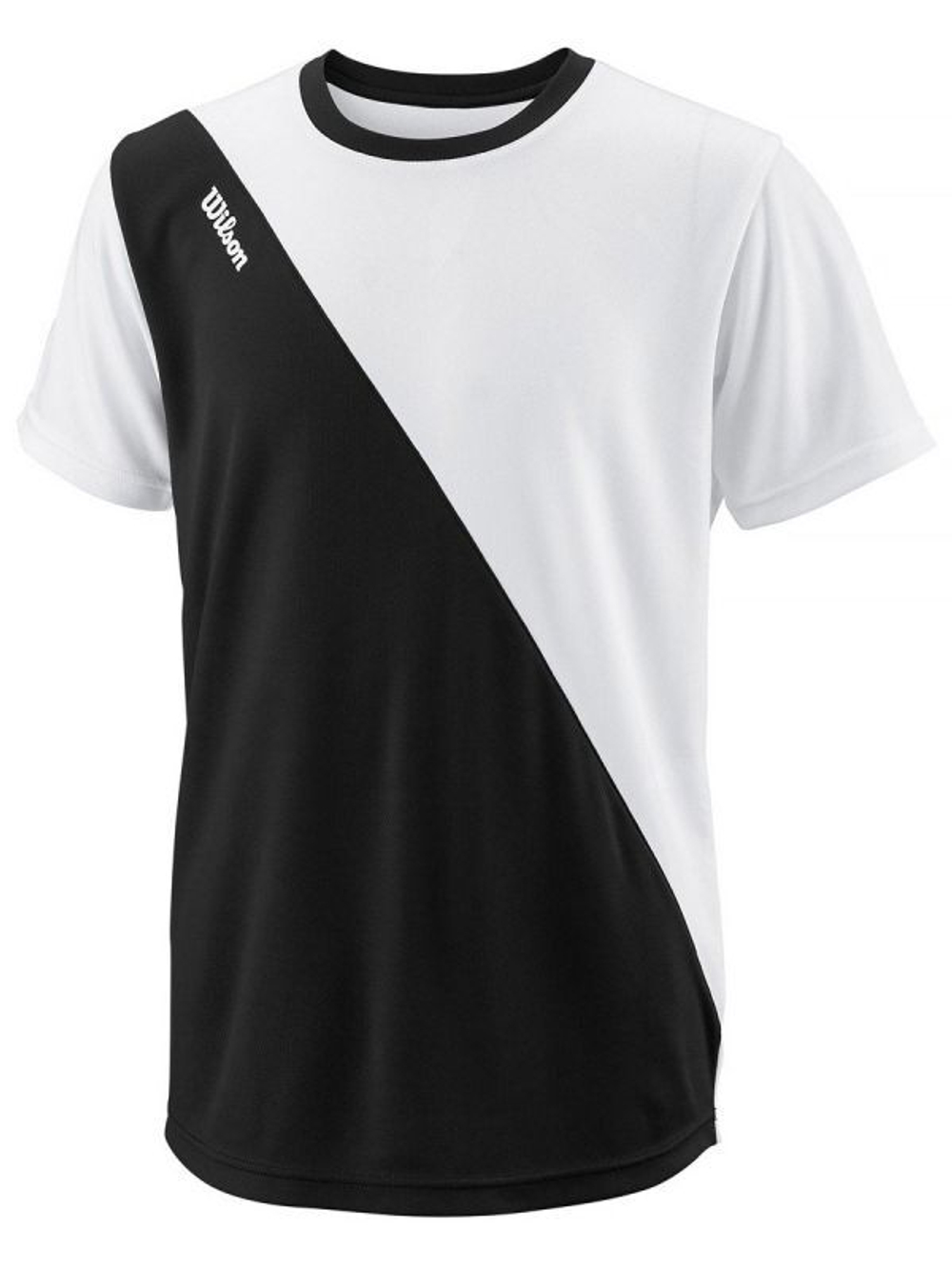 Футболка для мальчика теннисная Wilson Team II Angle Crew B - black