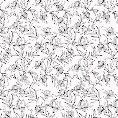 Цветы черно-белые