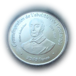 Того 2500 франков 2007 Виктор Шельшер Отмена рабства Проба Essai СЕРЕБРО