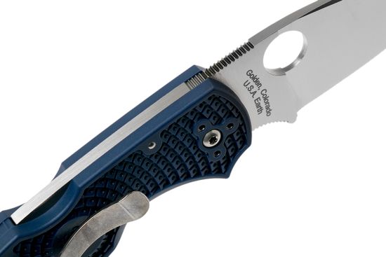 Нож складной Spyderco Native 5 Cobalt Blue FRN CPM-SPY27 41PCBL5 c клинком из стали CPM-SPY27, рукоять FRN