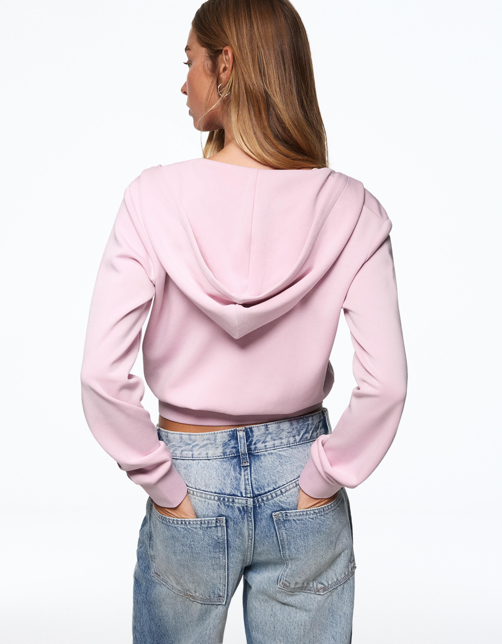 Женское худи на молнии с капюшоном - BERSHKA