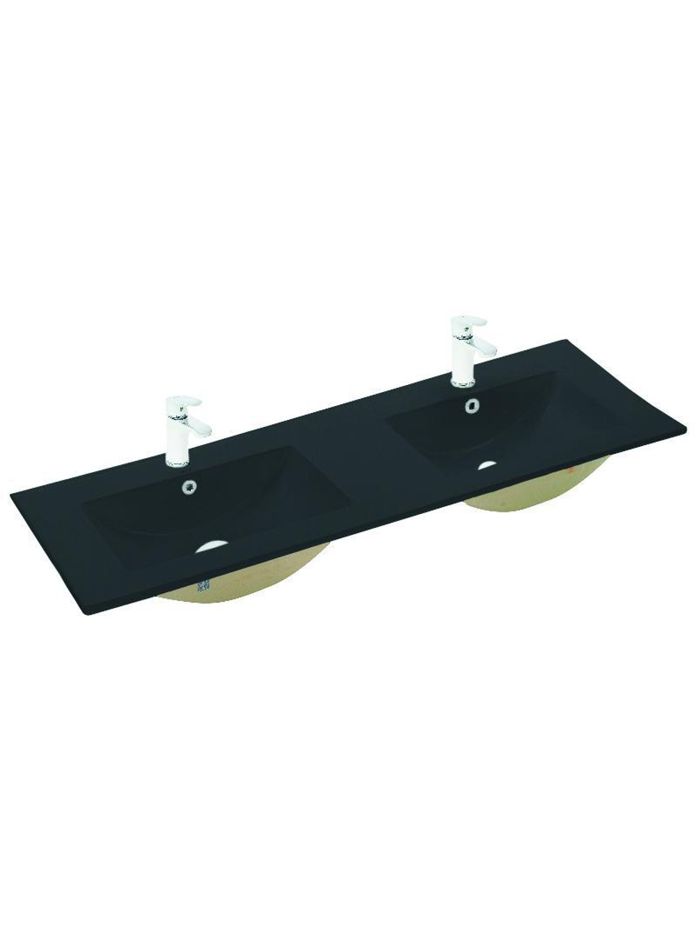 Раковина врезная (матовая черная) WeltWasser WW  DEILBACH 7506-1202 MT- BL 1205х470х180