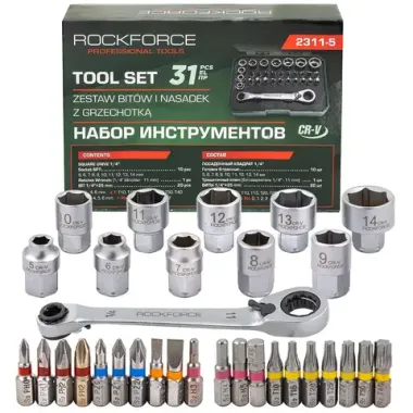 Набор инструментов 31пр. 1/4'' RockFORCE RF-2311-5