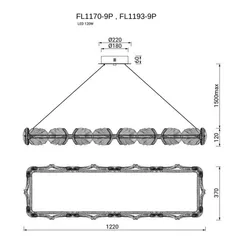 Подвесной светильник Pianta FL1193-9P Fluorite