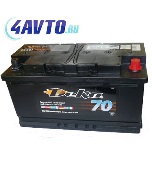 Купить Аккумулятор 6СТ-100 А.ч., о.п., R+, DEKA (649 MF, ССА 900)