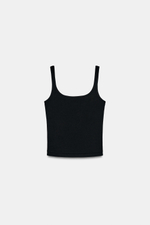ТОП НА БРЕТЕЛЯХ ИЗ ХЛОПКА И МОДАЛА — ZARA