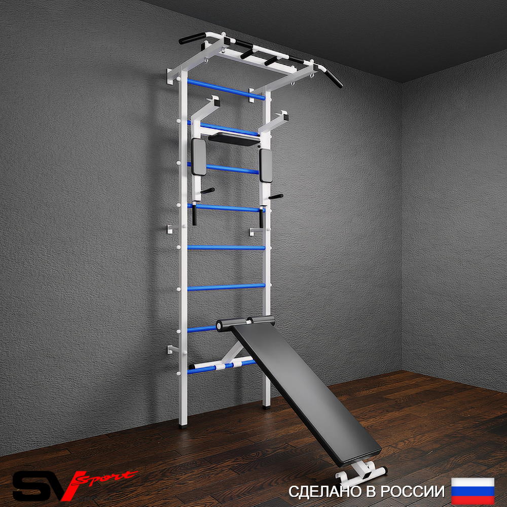 кШведская стенка Sv Pro 804 (Турник Pro/Брусья/стойка/Скамья)