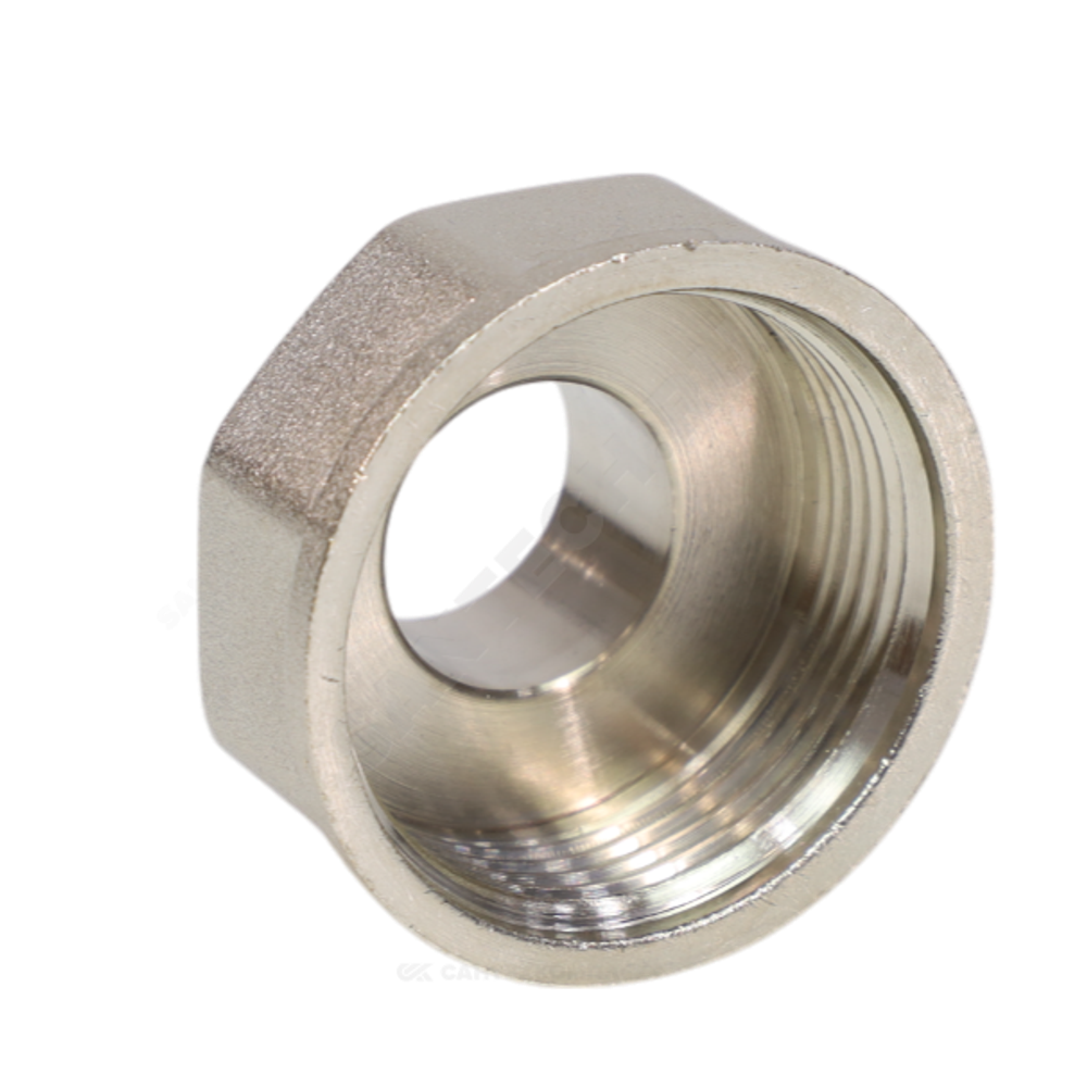 Переход латунь никель Ду 10х8 (3/8"х1/4") ВР/НР VALFEX VF.592.N.038.014