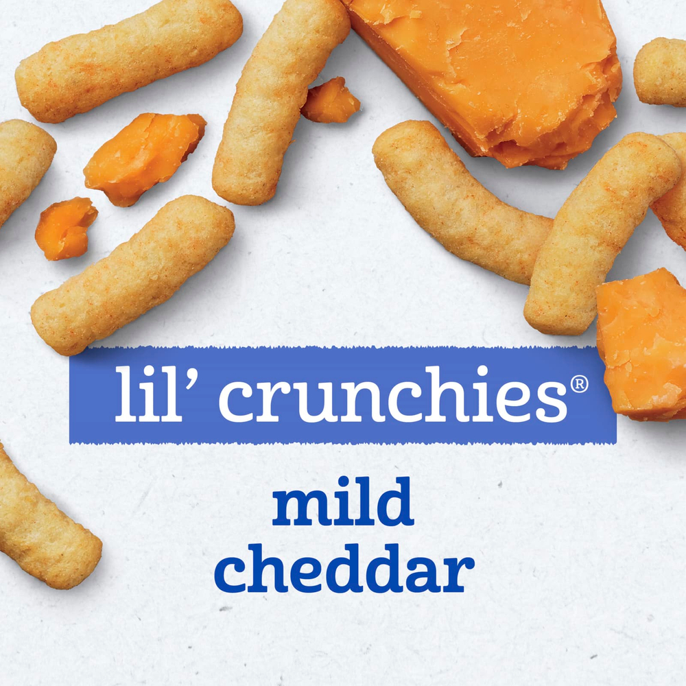 Gerber, Lil' Crunchies®, запечённый злаковый снек, для детей от 8 месяцев, мягкий чеддер, 42 г (1,48 унции)
