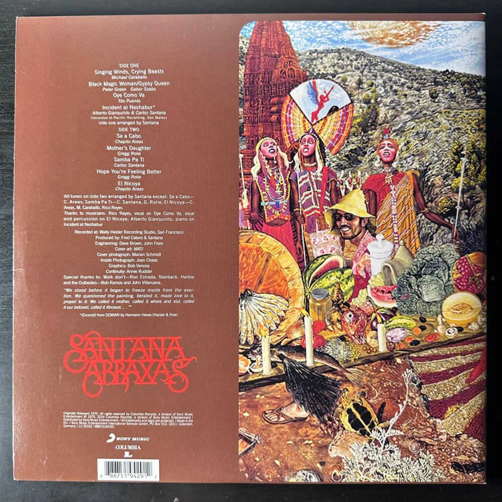 Santana ‎– Abraxas (Европа 2016г.)