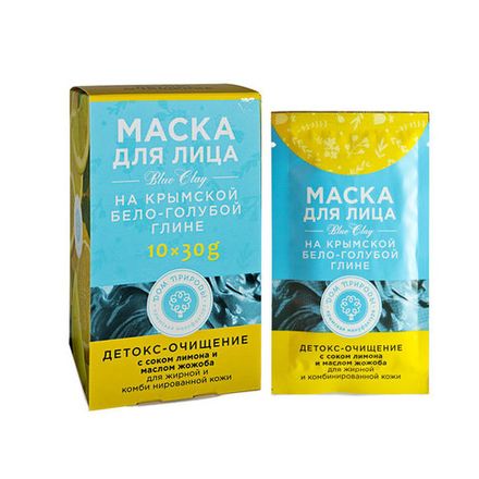 Маска с бело-голубой глиной "Детокс-очищение"