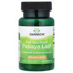 Swanson Vitamins, Full Spectrum®, лист папайи, 400 мг, 60 капсул