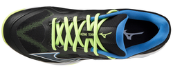 Мужские кроссовки теннисные Mizuno Wave Exceed Light AC - black/neolime/blue