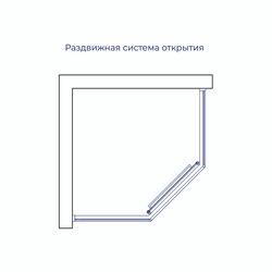 Душевой уголок RGW SV-82 "L" (Черная вуаль, 800x800)