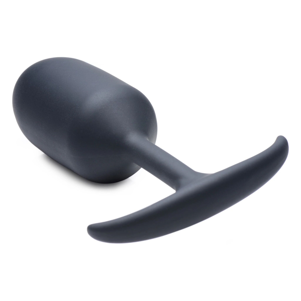 Черная анальная пробка с утяжелением Premium Silicone Weighted Anal Plug XL - 16,8 см. (Цвет: черный)