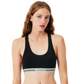 Теннисный бюстгальтер Lacoste Heritage Racer Back - black