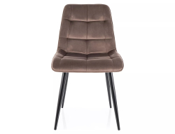 Стул SIGNAL CHIC Velvet Bluvel 38 капучино/черный