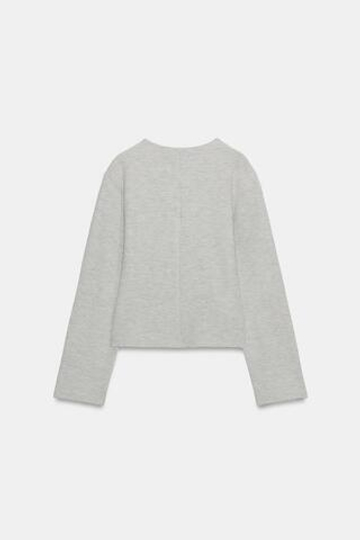 ZARA ПРИТАЛЕННАЯ КУРТКА ИЗ МЯГКОЙ ТКАНИ, БЕЖЕВЫЙ МЕЛАНЖ